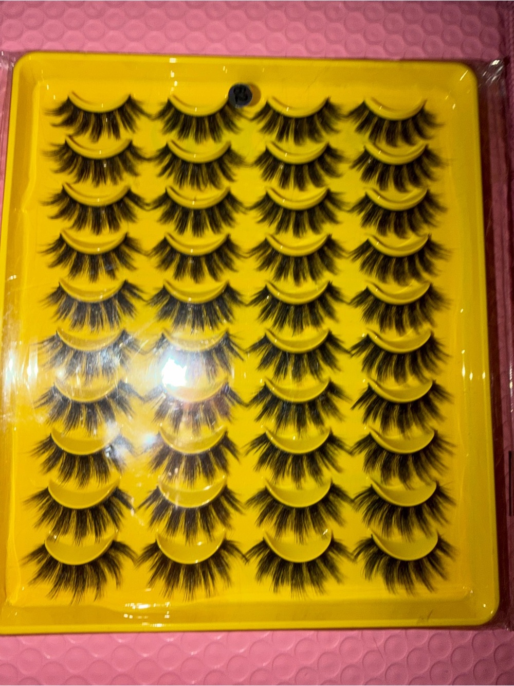 Black False Eyelash Multipack on Yellow Tray